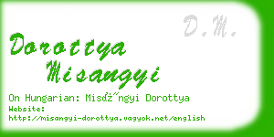 dorottya misangyi business card